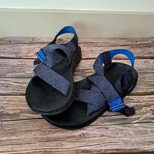 Mens Chacos Blue and Black Sandals Size 12